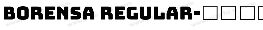 Borensa Regular字体转换